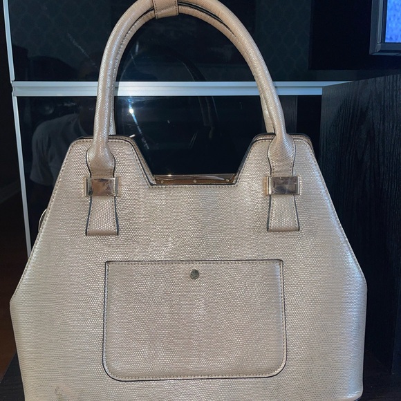 Dune London Cream and Tan Satchel - Picture 2 of 15